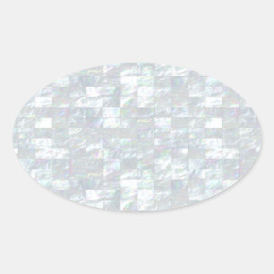 Adesivo Oval Mosaico da madrepérola