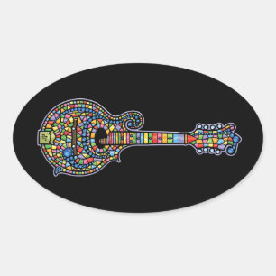 Adesivo Oval Mosaico Mandolin