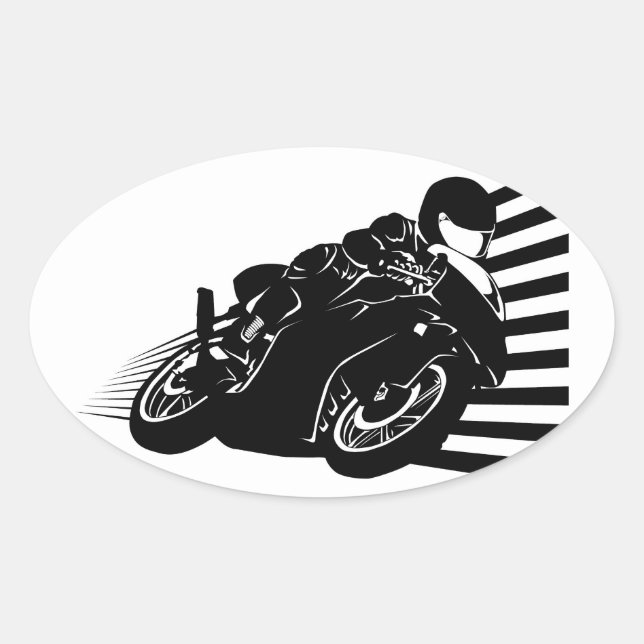 Adesivo Oval Motorcycle (Frente)