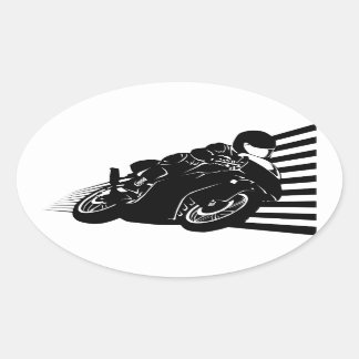 Adesivo Oval Motorcycle