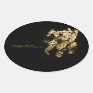 Adesivo Oval MRNStudios Bud Gilt