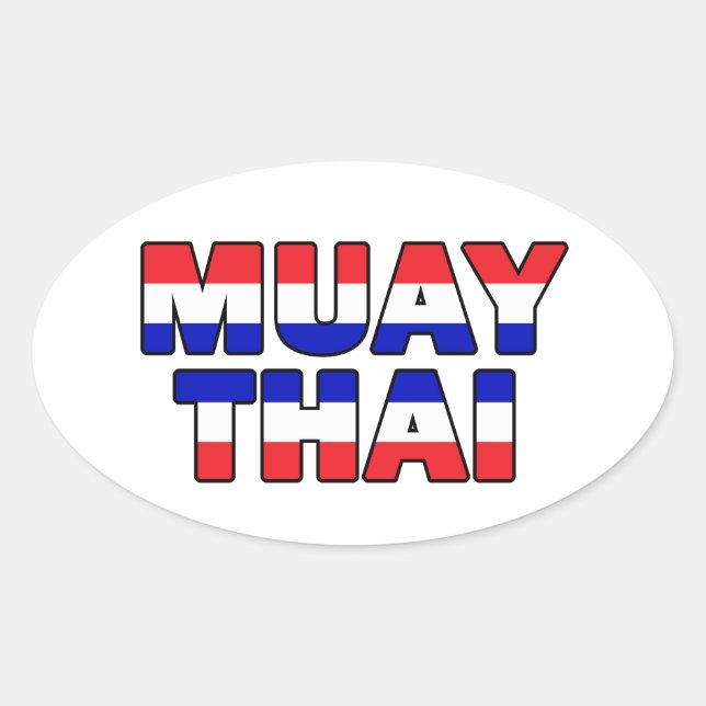 Adesivo Oval Muay Thai (Frente)