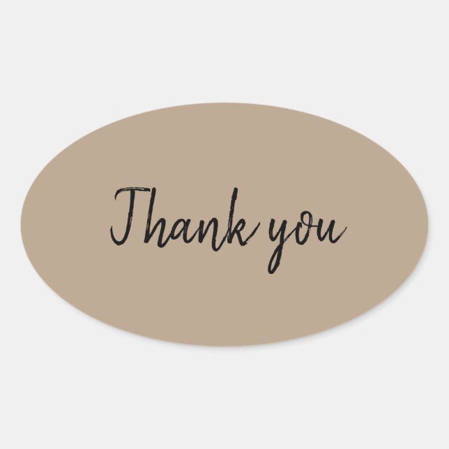 Adesivo Oval Muito obrigado. (Frente)