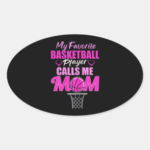 Adesivo Oval Mulheres Meu Jogador De Basquete Favorito Me Liga