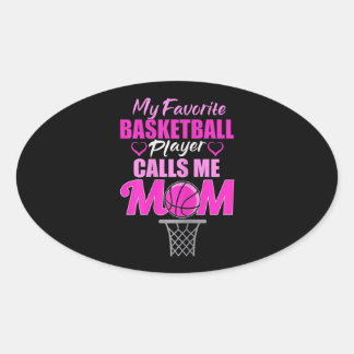 Adesivo Oval Mulheres Meu Jogador De Basquete Favorito Me Liga