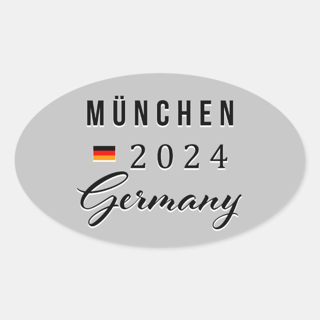 Adesivo Oval München - Munique Alemanha Sticker (Frente)