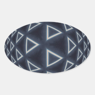 Adesivo Oval Mundo do Triângulo
