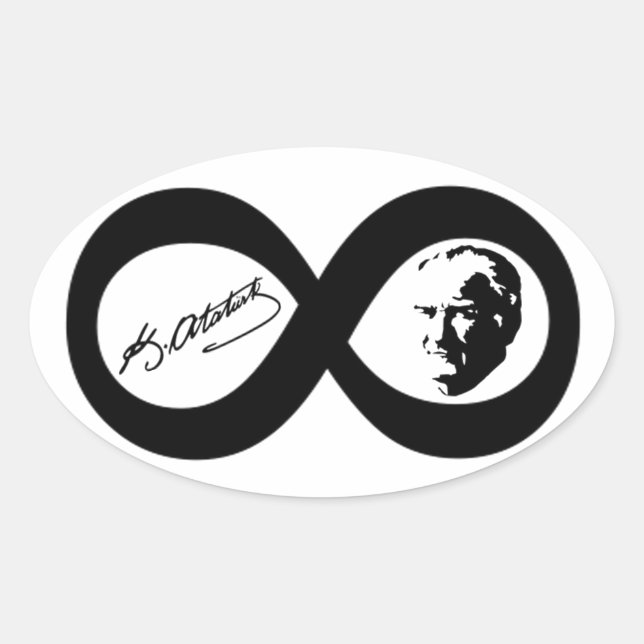 Adesivo Oval Mustafa Kemal Ataturk (Frente)