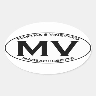 Adesivo Oval MV - O Vineyard Massachusetts da Martha