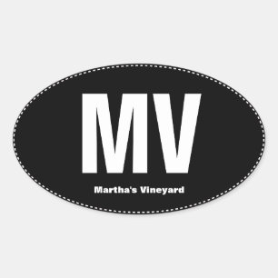 Adesivo Oval MV Pull Martha's Vineyard Oval Bumper Sticker