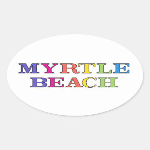 Adesivo Oval Myrtle Beach Colors