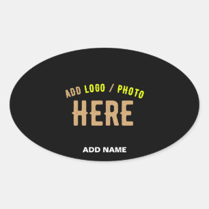 ADESIVO OVAL NA MODA MODERNO PERSONALIZÁVEL NEGRO VERIFICADO CO