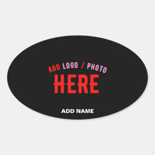 ADESIVO OVAL NA MODA MODERNO PERSONALIZÁVEL NEGRO VERIFICADO CO