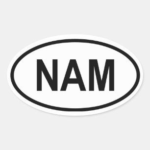 Adesivo Oval Namíbia "NAM "