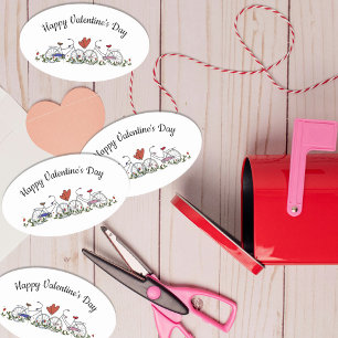 Adesivo Oval Namorados de Lover de Bicicleta