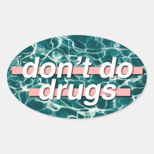 Adesivo Oval Não faça o pop art das drogas