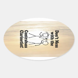 Adesivo Oval Não se meta com a Clarinetis Oval Sti