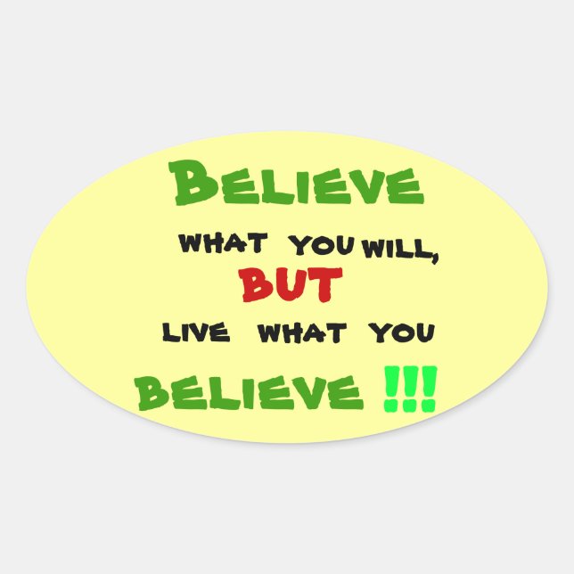 Adesivo Oval Não seja hipócrita (Frente)