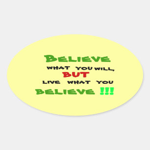 Adesivo Oval Não seja uma hipócrita