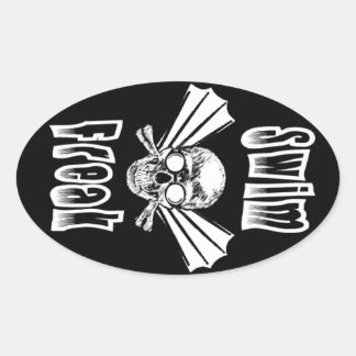 Adesivo Oval Natação Vinheta oval