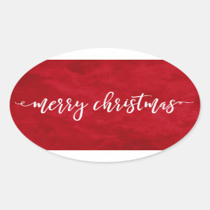 Adesivo Oval Natal com script