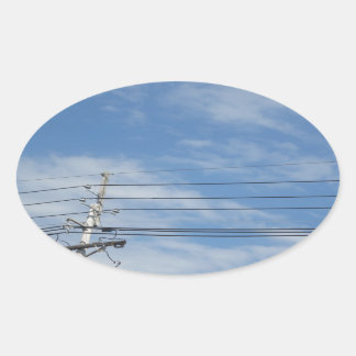 Adesivo Oval Nature Skyline NewJersey USA Cloud GIFTS nvn673 fu