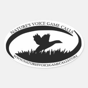 Adesivo Oval Natures Voice Game Call WaterfowLogo (Logotipo de 