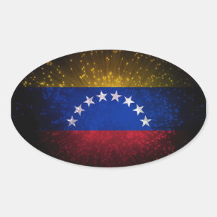 Adesivo Oval Navio de Sinalizador da Venezuela
