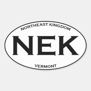 Adesivo Oval NEK - reino do nordeste Vermont