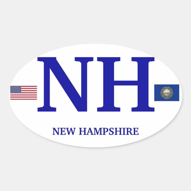 Adesivo Oval New Hampshire* European Oval Sticker (Frente)