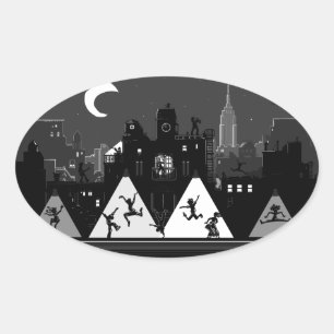 Adesivo Oval New York Boogie Nights