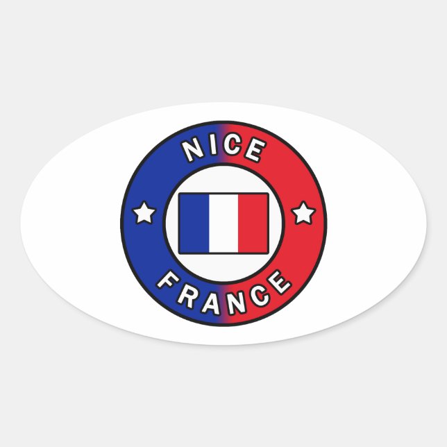 Adesivo Oval Nice França (Frente)