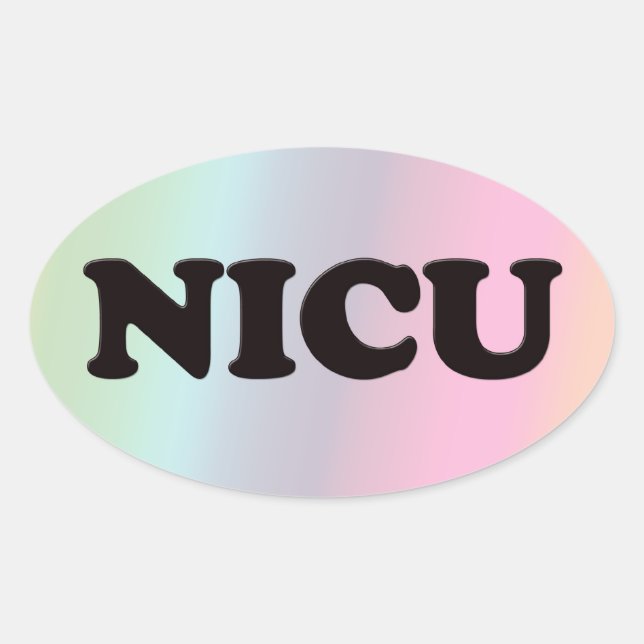 ADESIVO OVAL NICU (Frente)