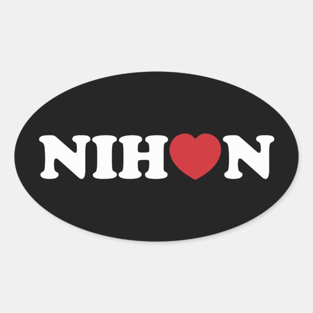Adesivo Oval Nihon Love Heart Oval Sticker (Frente)
