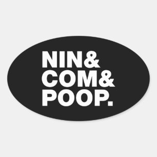 ADESIVO OVAL NIN & COM & POOP.