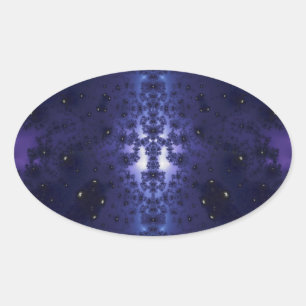 Adesivo Oval Noite da estrela