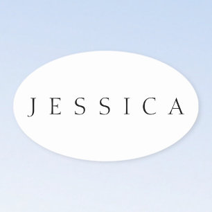 Adesivo Oval Nome Clássico (ou palavra)