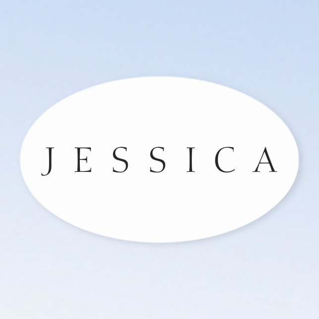 Adesivo Oval Nome Clássico (ou palavra) (Criador carregado)