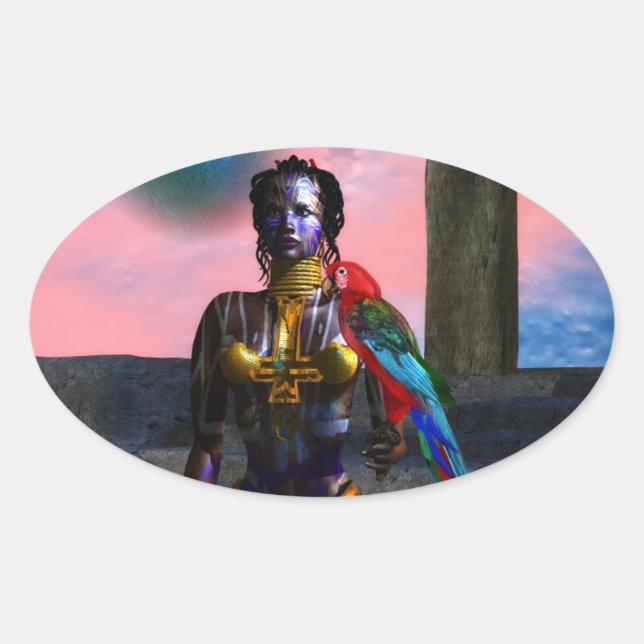 ADESIVO OVAL NORA CYBER WARRIOR (Frente)