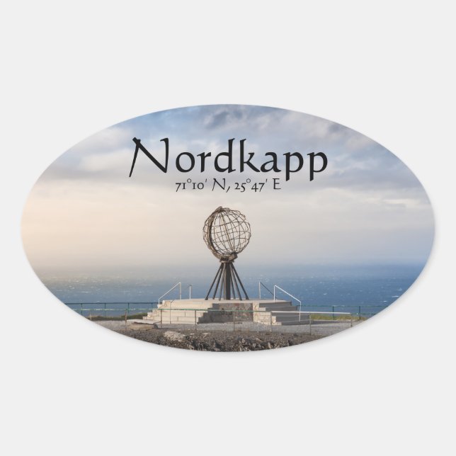 Adesivo Oval Nordkapp Noruega (Frente)