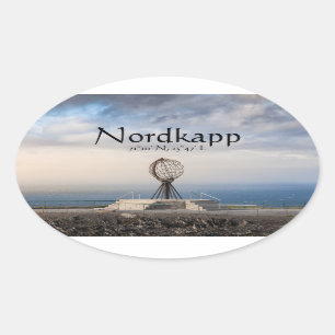 Adesivo Oval Nordkapp Noruega