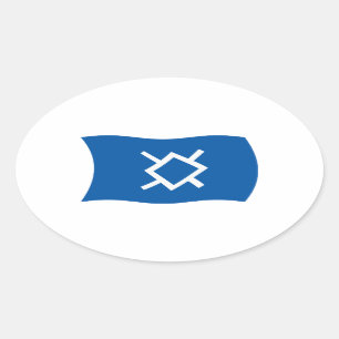 Adesivo Oval Norte Cheyenne Flag Sticker