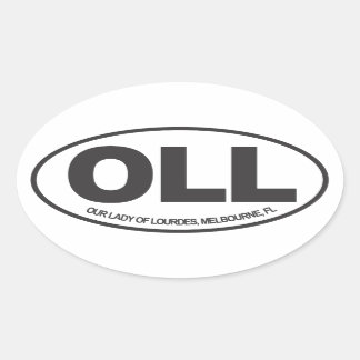 Adesivo Oval Nossa Senhora de Lourdes Oval Sticker