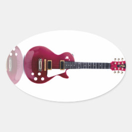 Adesivo Oval Notas Musicais Cordas Guitarra Paz Amor Destino Ar