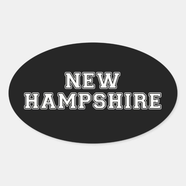 Adesivo Oval Nova Hampshire (Frente)