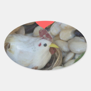 Adesivo Oval O amor estava no ar