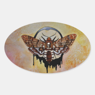 Adesivo Oval O Chefe Hawk Moth da Morte
