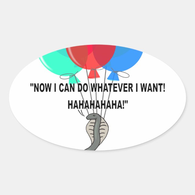 Adesivo Oval O Cobra Voador (Frente)