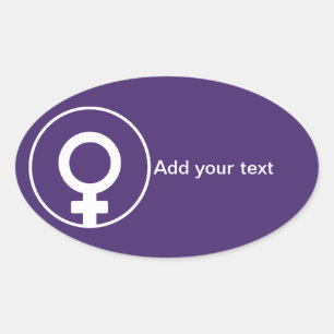 Adesivo Oval O dia das mulheres internacionais