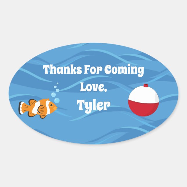 Adesivo Oval O-Fish-ally Um Partido Obrigado Sticker (Frente)